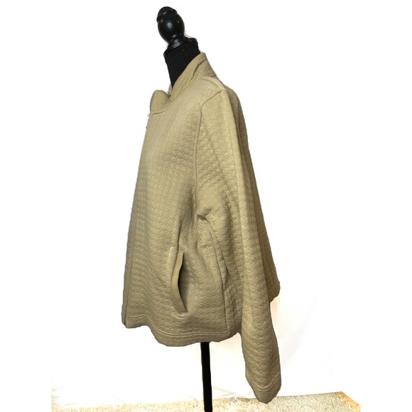 Circle Print Zipper Sweater - Picture 2 of 6